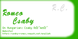 romeo csaby business card